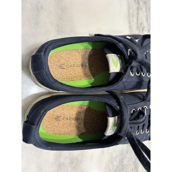 Cariuma Rio Brazil Low Navy Canvas Sneakers Shoe Mens 12 Women’s 13.5 Blue - Picture 8 of 12